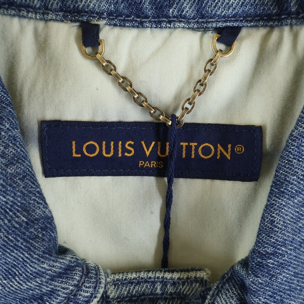 LOUIS VUITTON(ルイヴィトン) 23AW MONOGRAM DENIM WORK SS SHIRT モノグラム オーバーサイズ デニム ワーク半袖シャツ インディゴ RM232Q Y38 HOS46W