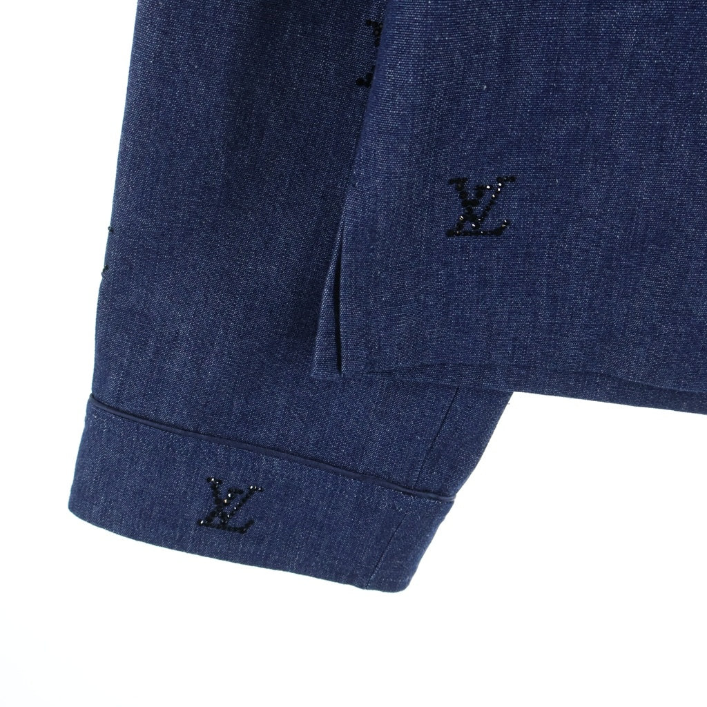 LOUIS VUITTON(ルイヴィトン) 25SS LV ブラゾン エンベリッシュド デニム 長袖パジャマシャツジャケット インディゴ RM251MM RBA HSS05W