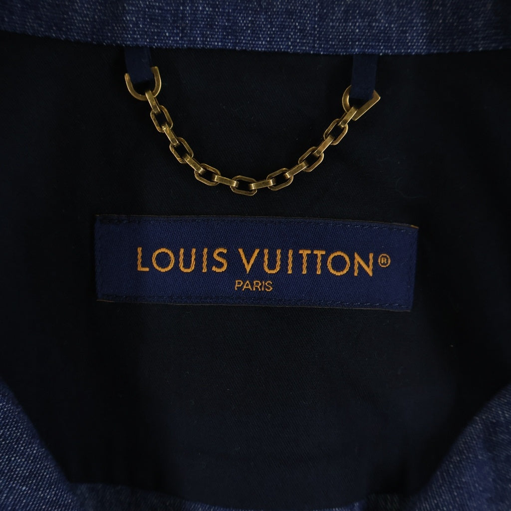 LOUIS VUITTON(ルイヴィトン) 25SS LV ブラゾン エンベリッシュド デニム 長袖パジャマシャツジャケット インディゴ RM251MM RBA HSS05W