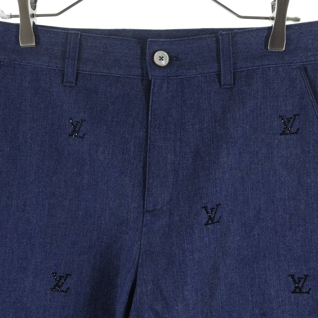 LOUIS VUITTON(ルイヴィトン) 25SS LV ブラゾン エンベリッシュド デニムパンツ インディゴ RM251MM RBA HSD05W