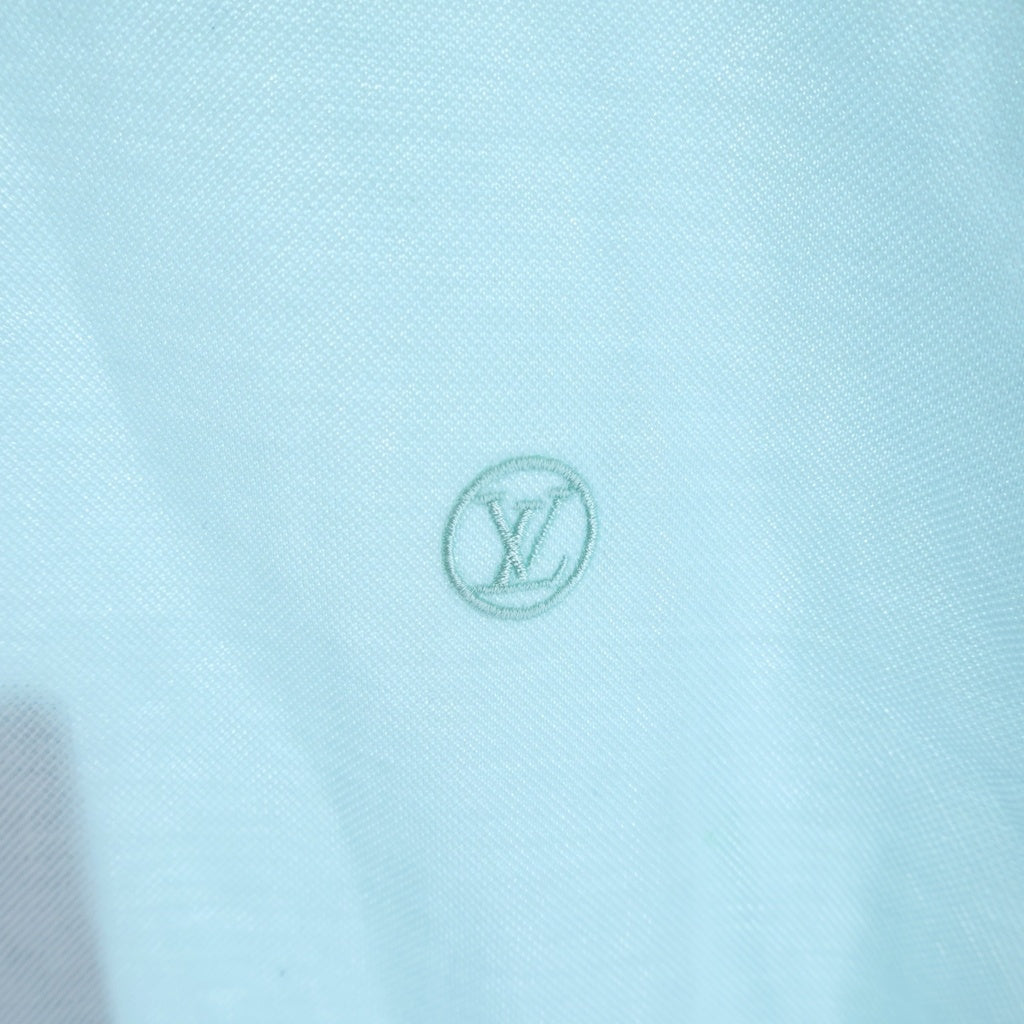 LOUIS VUITTON(ルイヴィトン) 23AW サークルシグネチャーロゴ ショートスリーブ コットンポロシャツ ブルー RM232Q JEA HAJR32
