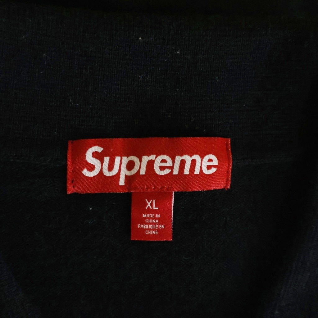 SUPREME(シュプリーム) 25SS Herringbone Cardigan ヘリンボーン ストライプ ウール ニットカーディガン ブラック