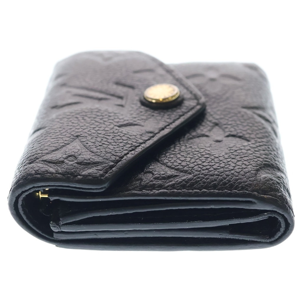 LOUIS VUITTON(ルイヴィトン) アンプラント ポルトフォイユ ゾエ レザーウォレット 三つ折り財布 ゴールド金具 ブラック M62935 SP2189