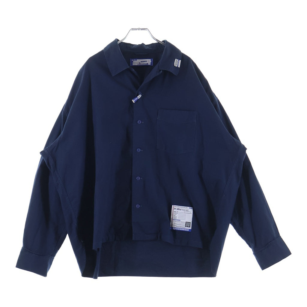 MAISON MIHARAYASUHIRO(メゾンミハラヤスヒロ) 21SS in・stru(men-tal) Long-Sleeve Oxford Shirt インストルメンタル ロングスリーブ オックスフォード長袖シャツ ネイビー I06SH011