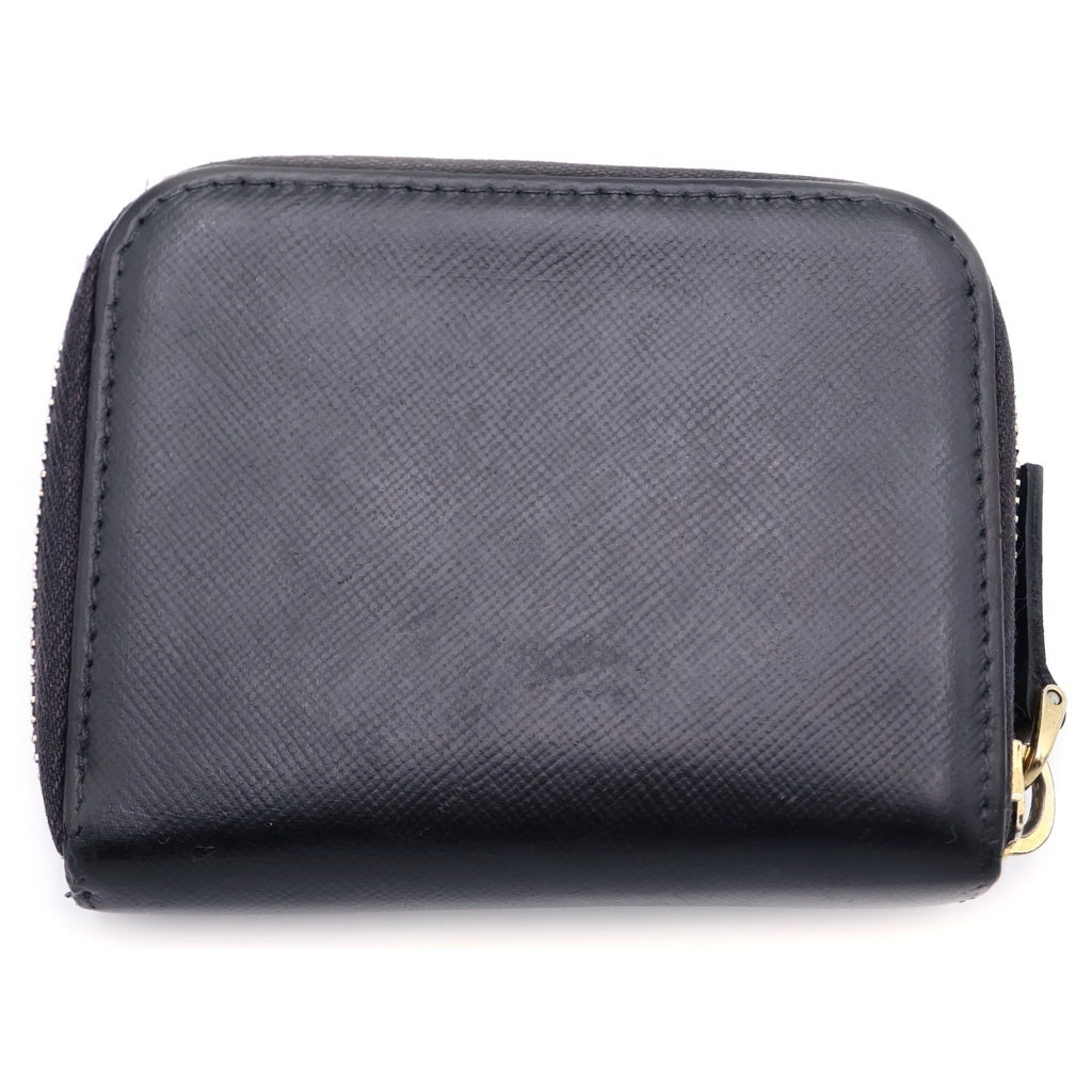 PRADA(プラダ) ロゴプレート ラウンドジップ レザー コインケース ブラック 1MM268 レディース