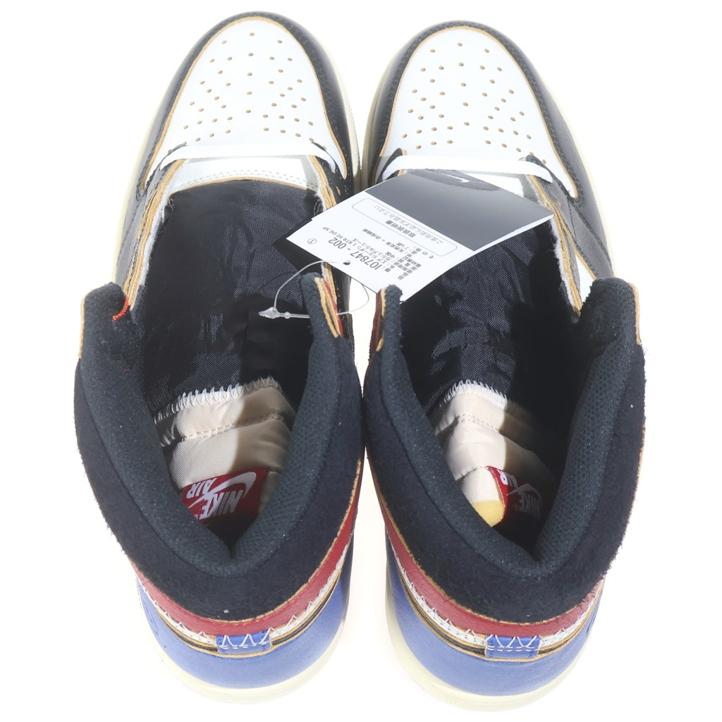 NIKE(ナイキ) ×FRAGMENTDESIGN ×UNION AIR JORDAN 1 HIGH OG フラグメントデザイン ユニオン エアジョーダン 1 ハイカットスニーカー マルチカラー US11/29cm IO7847-002