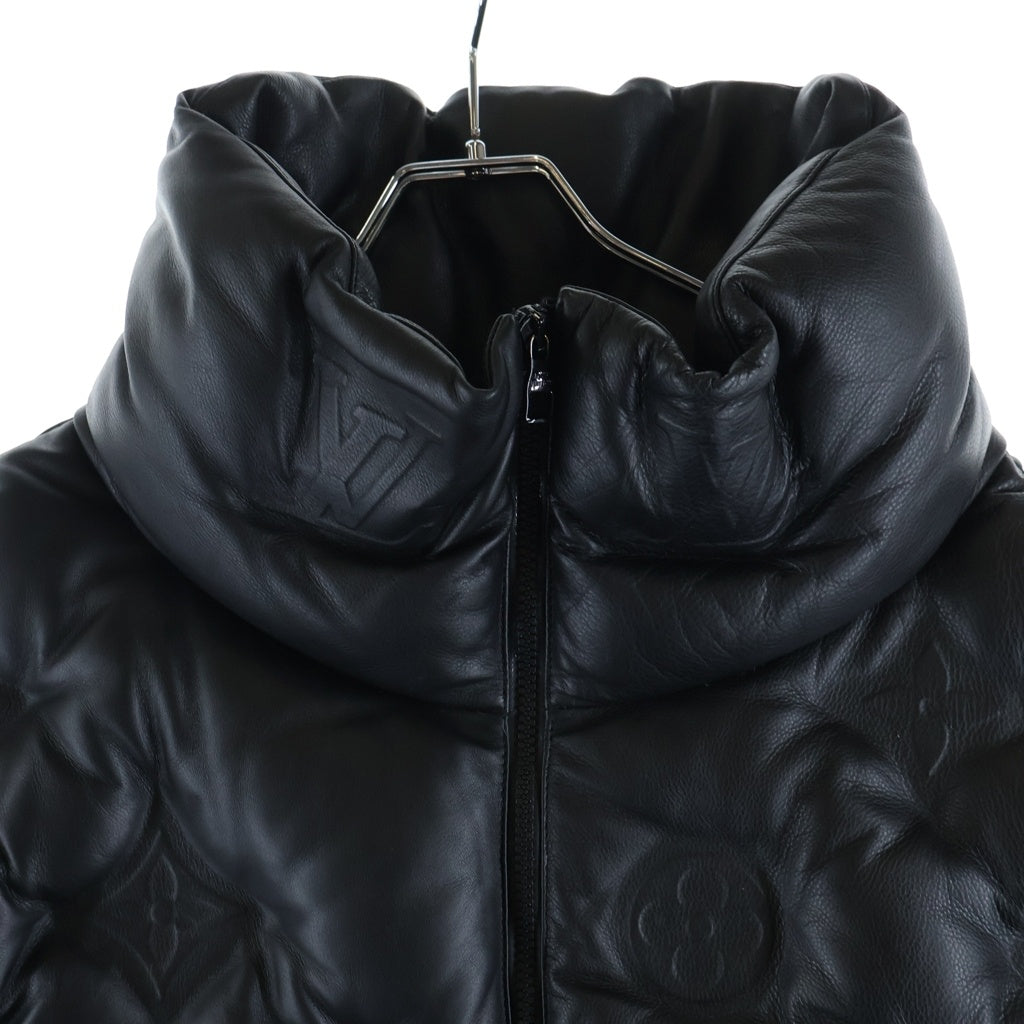 LOUIS VUITTON(ルイヴィトン) 19AW Monogram Boyhood Puffer Vest モノグラム ボーイフッド パファー レザー ダウンベスト ブラック HHL84WREY
