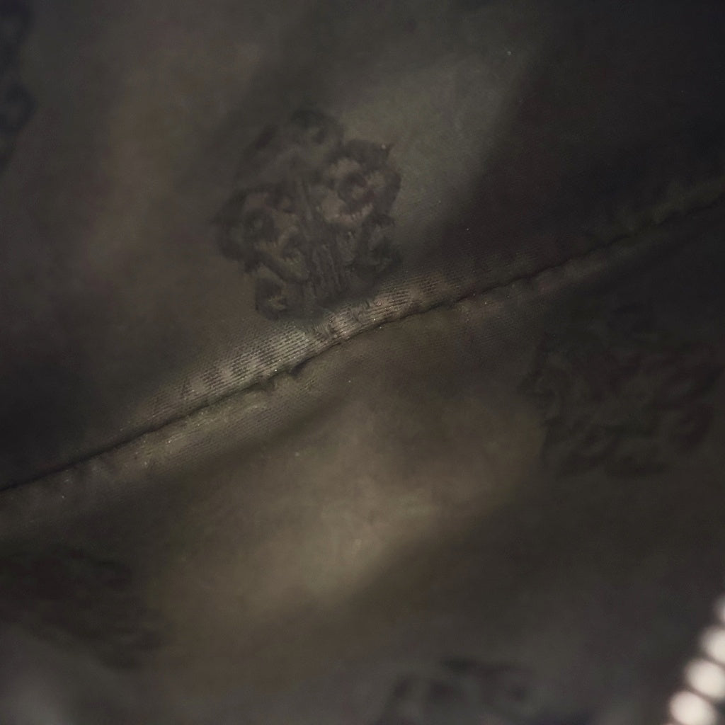 CHROME HEARTS(クロムハーツ) REC F ZIP QUILTED セメタリークロスキルティング レザー財布 ブラック