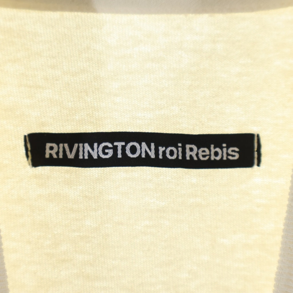 RIVINGTON roi Rebis(リヴィントンロイレビス) 25SS CRITICAL PROXIMITY TEE クリティカル プロクシミティ 両面プリントTシャツ 半袖クルーネックカットソー アイボリー