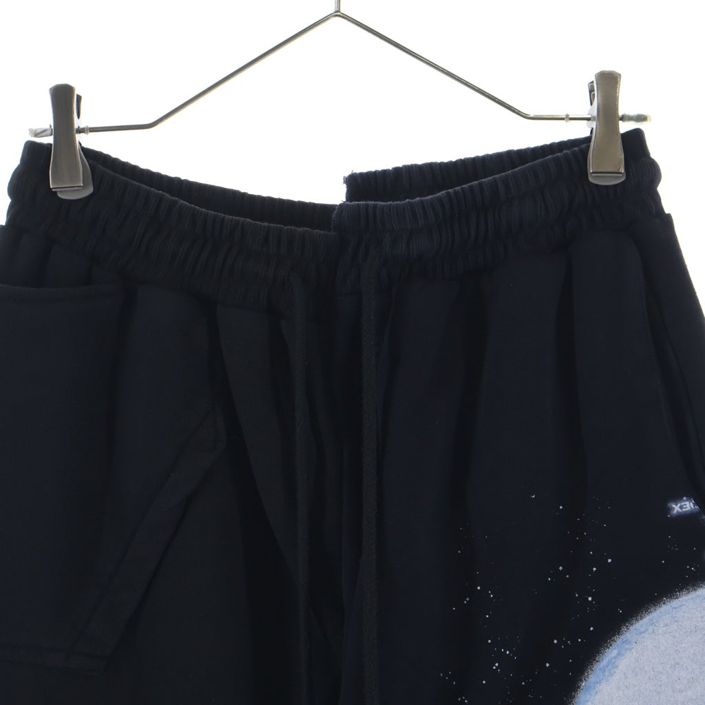 NO BRAND(ノーブランド) Protocol Index(プロトコルインデックス) 26SS Reconstructed Sweat Shorts 再構築 ドッキング加工 スウェットショーツ ハーフパンツ ブラック