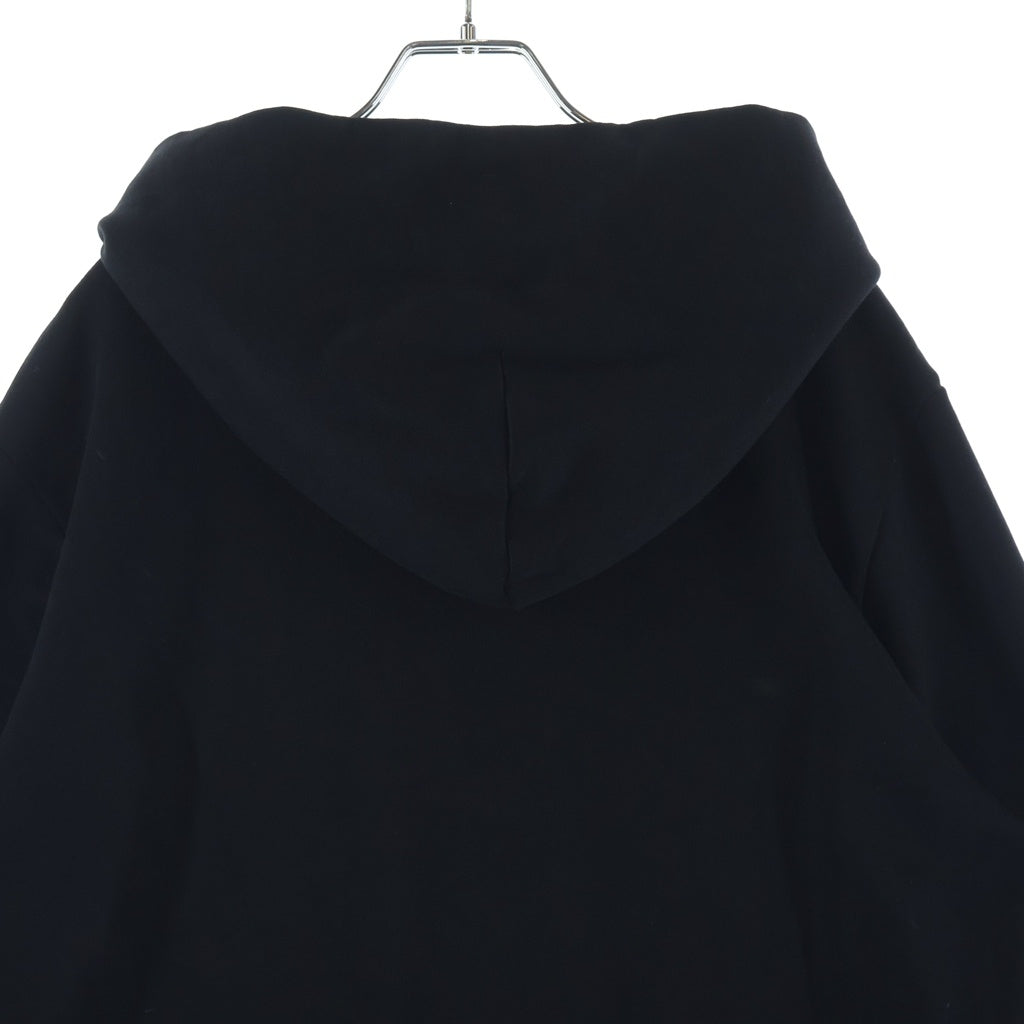 MONCLER(モンクレール) 24SS LOGO MOTIF HOODIE ロゴプリント プルオーバーパーカー フーディー ブラック J10918G00038