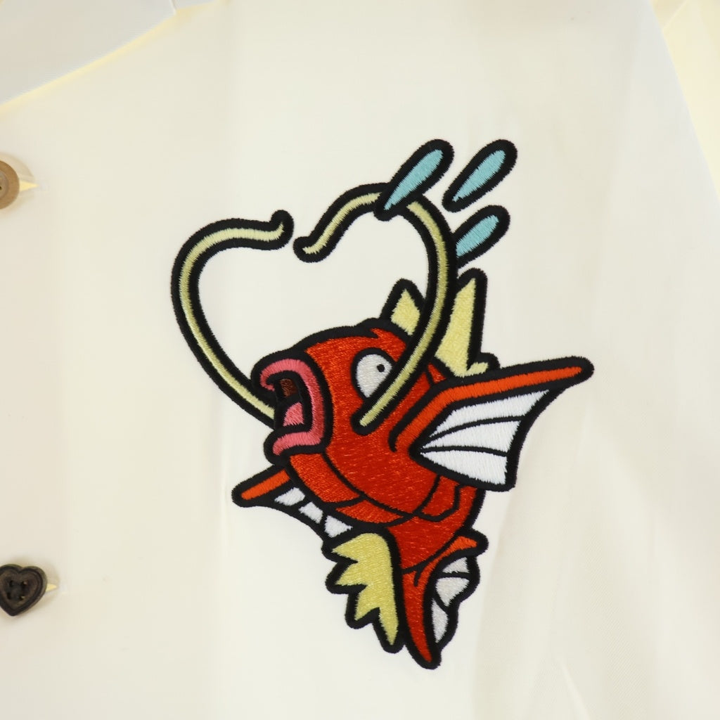 HUMAN MADE(ヒューマンメイド) POKEMON MADE ALOHA SHIRT ポケモンメイド オープンカラー 半袖 ハワイアンシャツ アロハシャツ ホワイト XX31SH001WH3