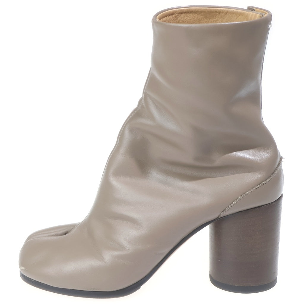 Maison Margiela(メゾンマルジェラ) 22 TABI BOOTS レザー ショート 足袋ブーツ ヒール8cm レディース ベージュ