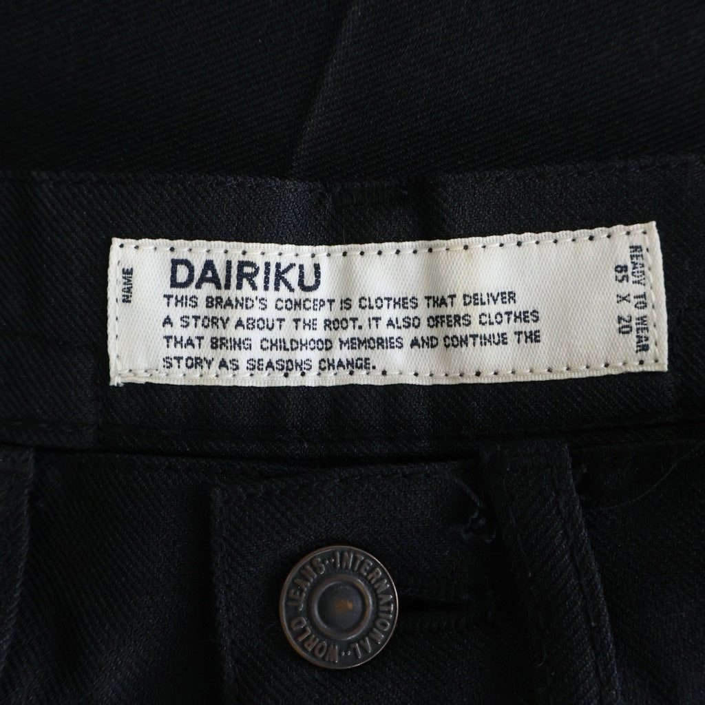 DAIRIKU(ダイリク) 21SS Straight Pressed Pants ストレート プレスド スラックスパンツ ブラック 21SS B-10