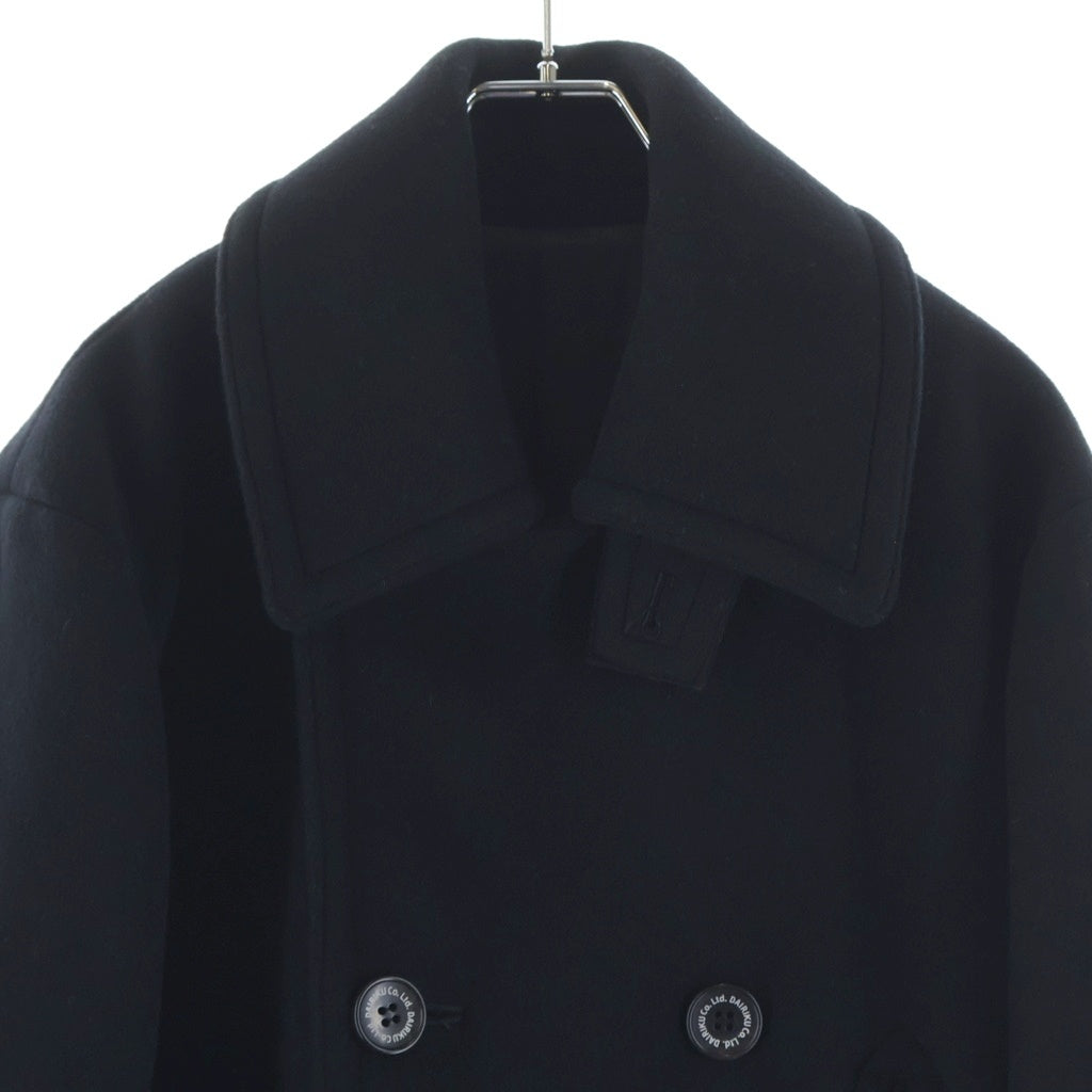 DAIRIKU(ダイリク) 20AW Melton Long P-Coat メルトン ロングPコート ブラック 20AW O-1