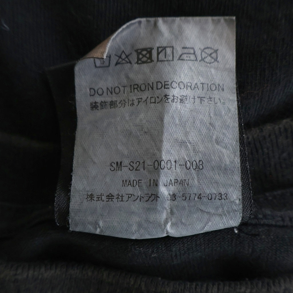 SAINT MICHAEL(セントマイケル) 21SS LOGO SS TEE コットン ロゴ プリント クルーネック 半袖Tシャツ カットソー ブラック SM-S21-0001-008