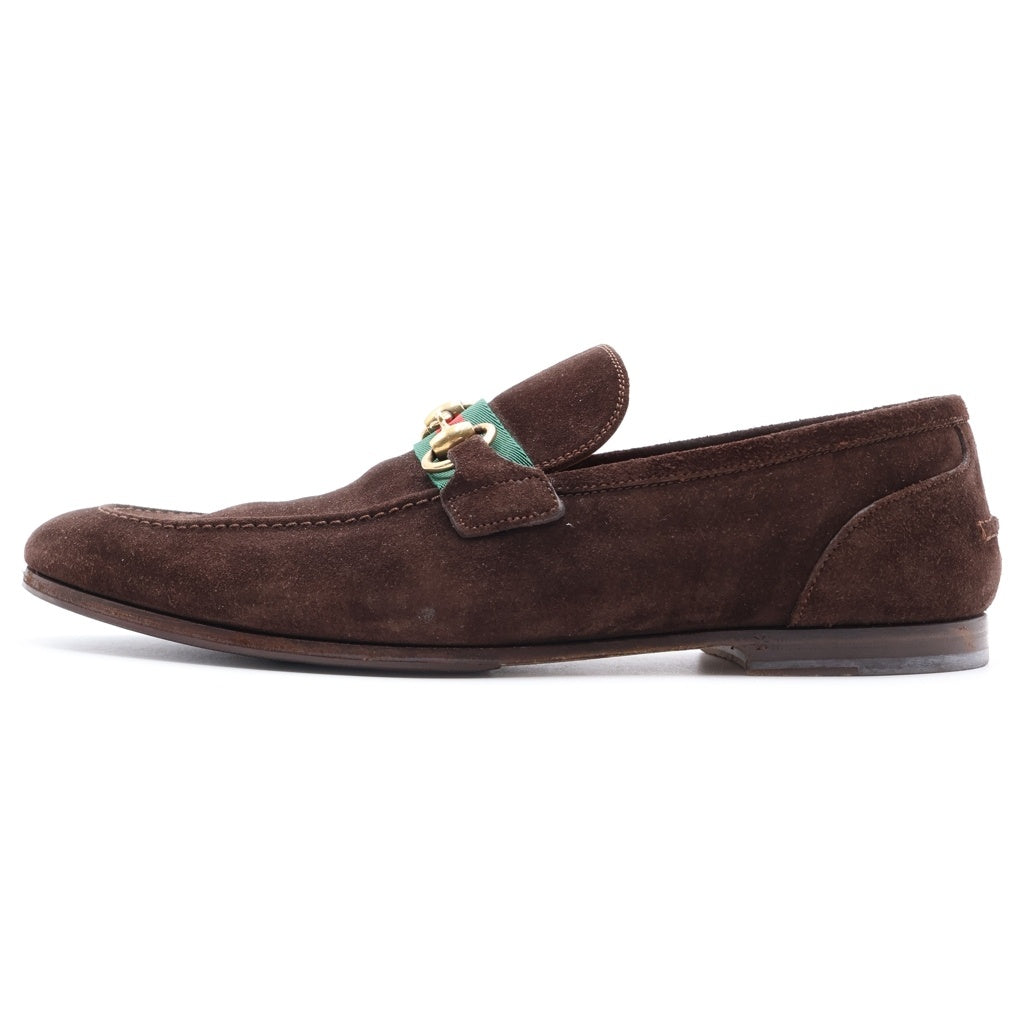 GUCCI(グッチ) シェリーライン ホースビット スウェード レザー ローファー シューズ ブラウン 322500