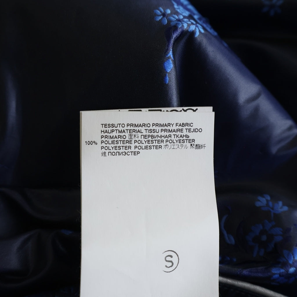 Maison Margiela(メゾンマルジェラ) 19SS ポリエステル シノワズリ柄 3連バックルドレス ワンピース ネイビー レディース S51CU0012
