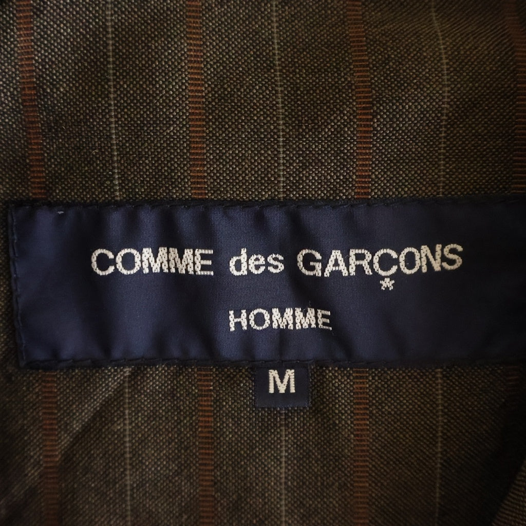 COMME des GARCONS HOMME コムデギャルソンオム AD2003 04SS ストライプ柄 モヘア混 ウール シャツジャケット ブラウン HM-J012 COMME des GARCONS HOMME(コムデギャルソンオム) AD2003 04SS