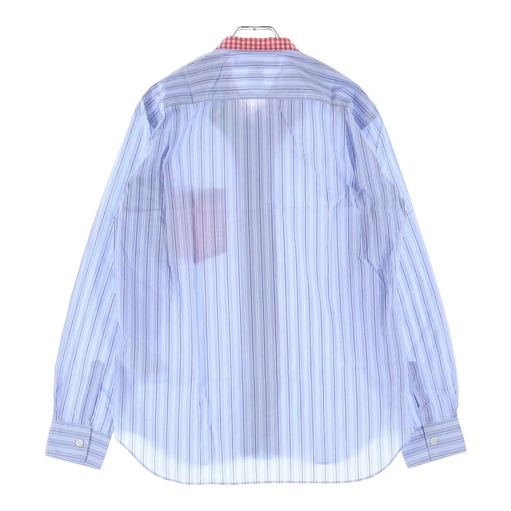 COMME des GARCONS SHIRT(コムデギャルソンシャツ) 13SS ギンガムチェックカラー パッチワークストライプ長袖シャツ マルチカラー S21028