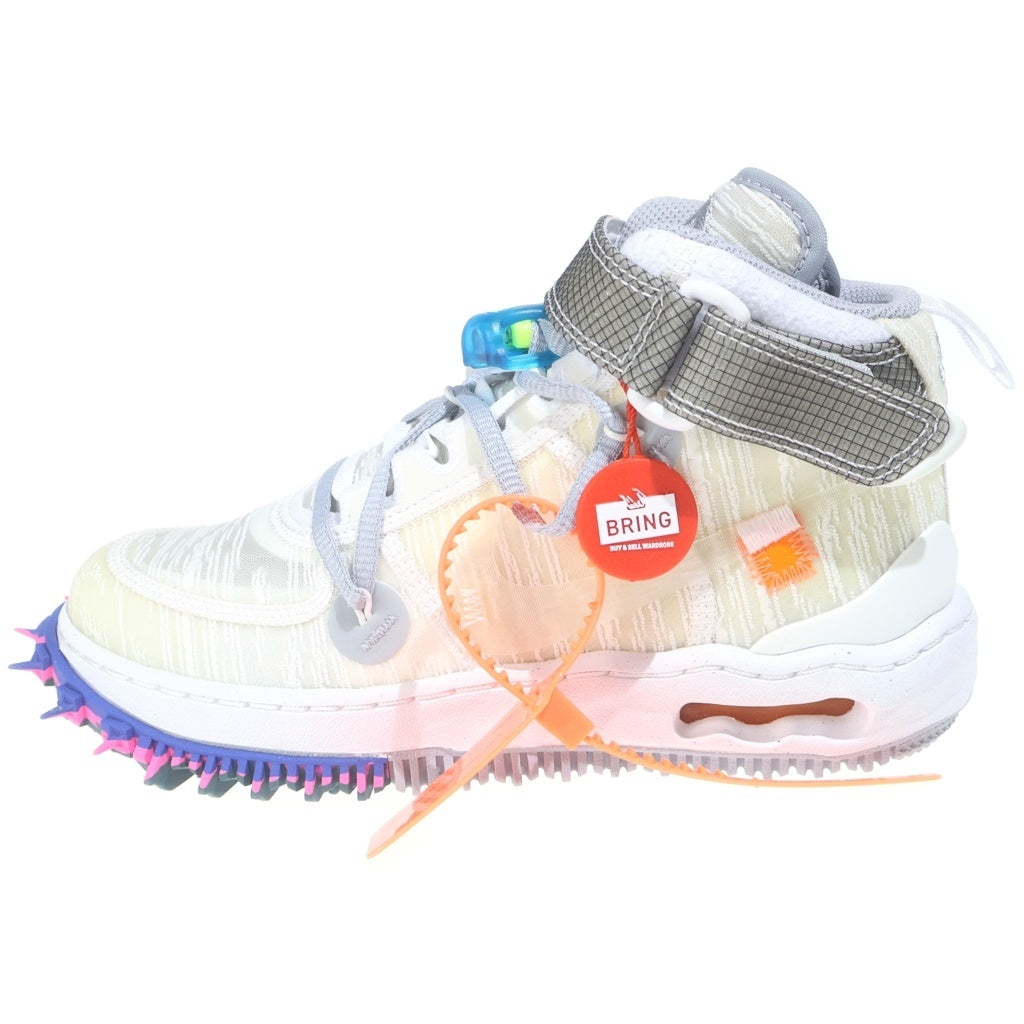 NIKE(ナイキ) ×OFF-WHITE AIR FORCE 1 MID オフホワイト エアフォースワン ミッドカットスニーカー ホワイト US5/23.5cm D06290-100