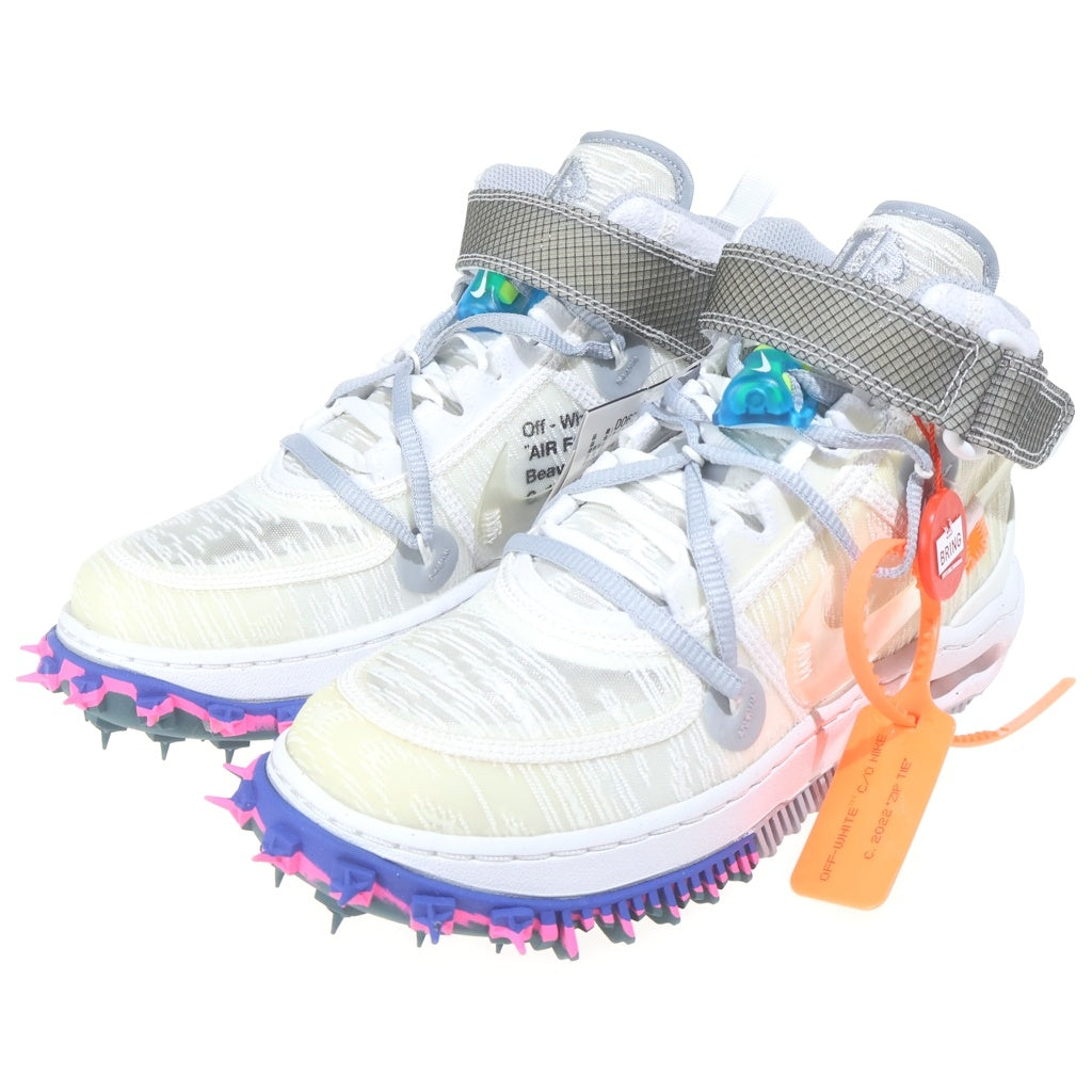 NIKE(ナイキ) ×OFF-WHITE AIR FORCE 1 MID オフホワイト エアフォースワン ミッドカットスニーカー ホワイト US5/23.5cm D06290-100