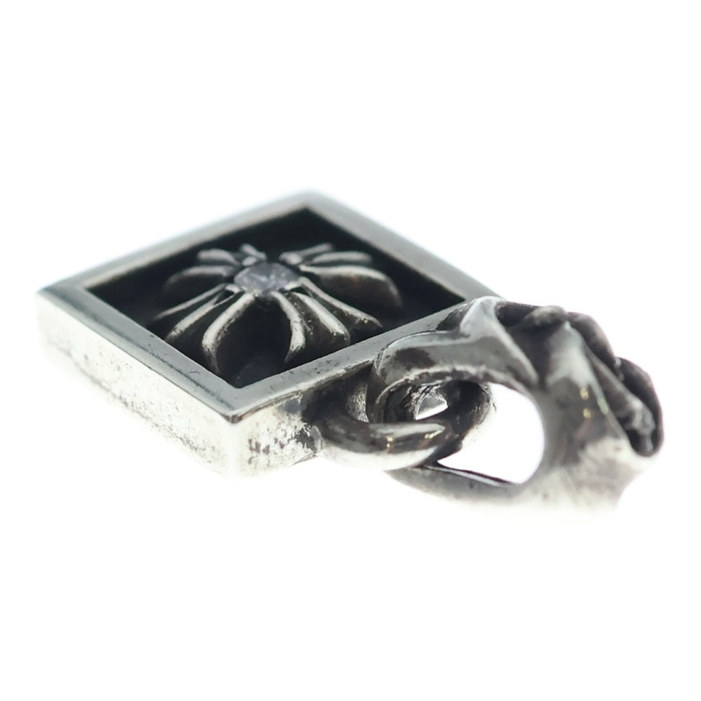 CHROME HEARTS(クロムハーツ) FRAMED CH PLUS 1DIA フレームドCHプラス 1ダイヤ チャーム ペンダントトップ シルバー