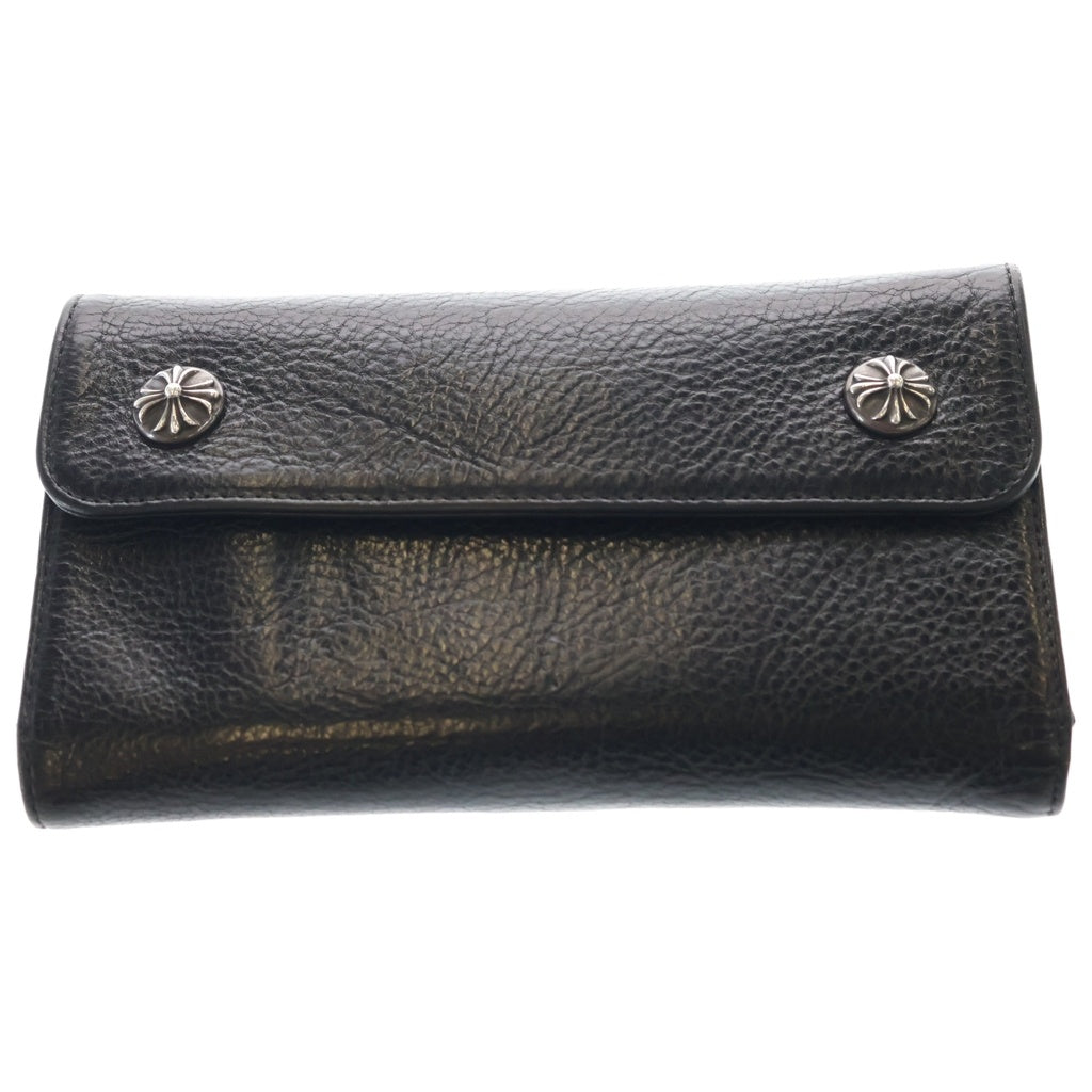 CHROME HEARTS(クロムハーツ) WAVE ウェーブ レザーウォレット 財布 ブラック