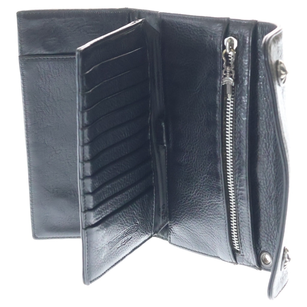 CHROME HEARTS(クロムハーツ) WAVE ウェーブ レザーウォレット 財布 ブラック