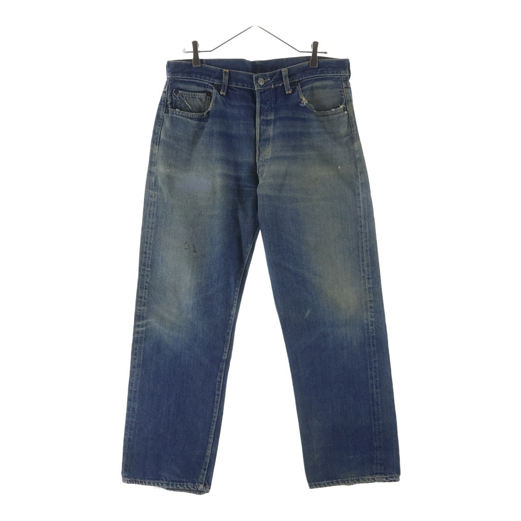 Levi's(リーバイス) 60S VINTAGE 501-501 ダブルネーム ボタン裏J ギャラ無し紙パッチ BIG E 不均等V 足長R センターセット ヴィンテージ ボタンフライ デニムパンツ インディゴ