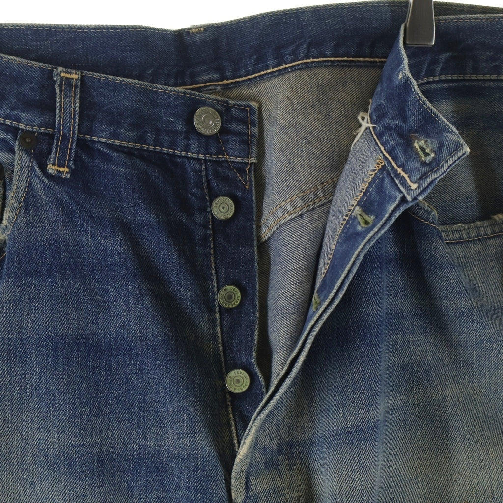 Levi's(リーバイス) 60S VINTAGE 501-501 ダブルネーム ボタン裏J ギャラ無し紙パッチ BIG E 不均等V 足長R センターセット ヴィンテージ ボタンフライ デニムパンツ インディゴ