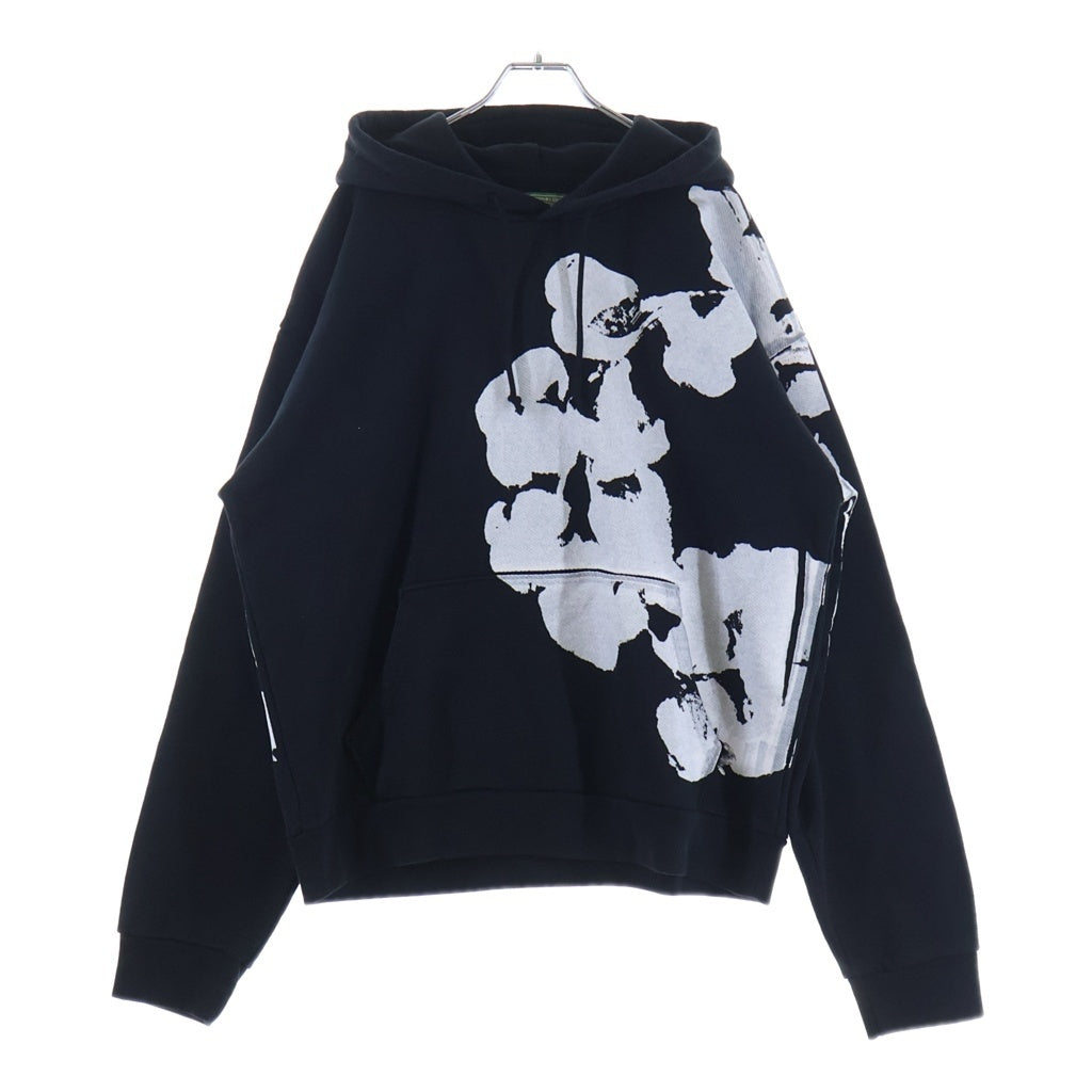 DENIM TEARS(デニムティアーズ) CORE JUMBO WREATH HOODIE コアー ジャンボ リース 両面プリント プルオーバーパーカー フーディー ブラック SS25THD063