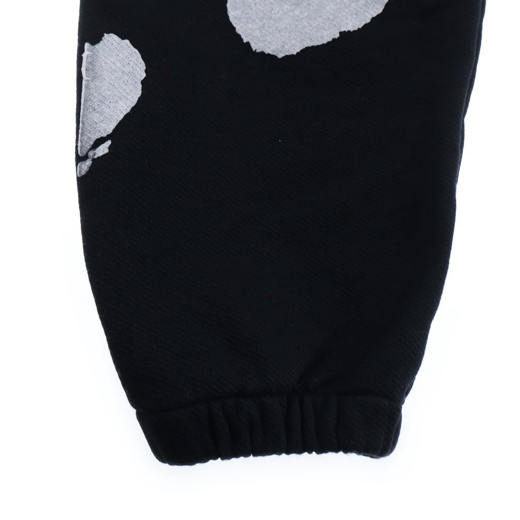 DENIM TEARS(デニムティアーズ) BIG COTTON WREATH SWEATPANTS ビッグコットンリース スウェットパンツ ブラック