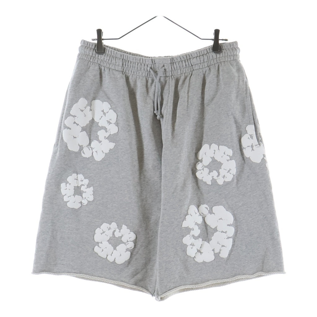 DENIM TEARS(デニムティアーズ) DRAWSTRING COTTON WREATH TRACK SHORTS ドローストリング コットン リース トラックショーツ スウェットハーフパンツ グレー