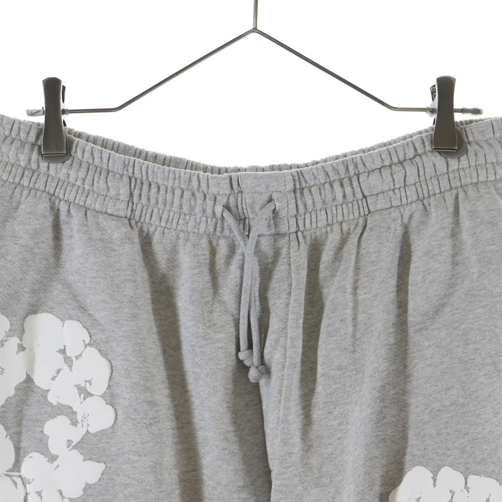 DENIM TEARS(デニムティアーズ) DRAWSTRING COTTON WREATH TRACK SHORTS ドローストリング コットン リース トラックショーツ スウェットハーフパンツ グレー
