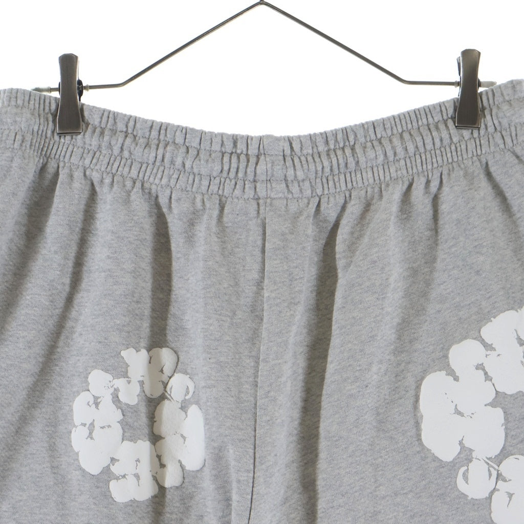 DENIM TEARS(デニムティアーズ) DRAWSTRING COTTON WREATH TRACK SHORTS ドローストリング コットン リース トラックショーツ スウェットハーフパンツ グレー