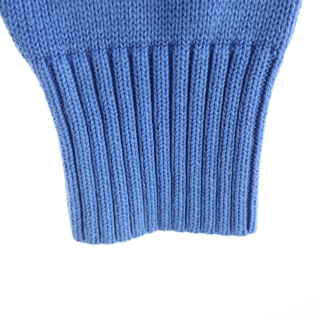 AMI Alexandre Mattiussi(アミアレクサンドルマテュッシ) KNIT SWEATER ビッグハートロゴ クルーネック コットンニット セーター ブルー A20HK009