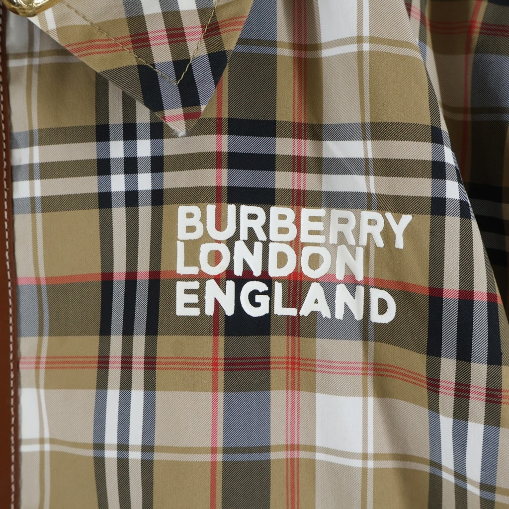 BURBERRY(バーバリー) VINTAGE CHECK ヴィンテージチェック LOVEペイント ジップアップジャケット ブルゾン ブラウン 8037313