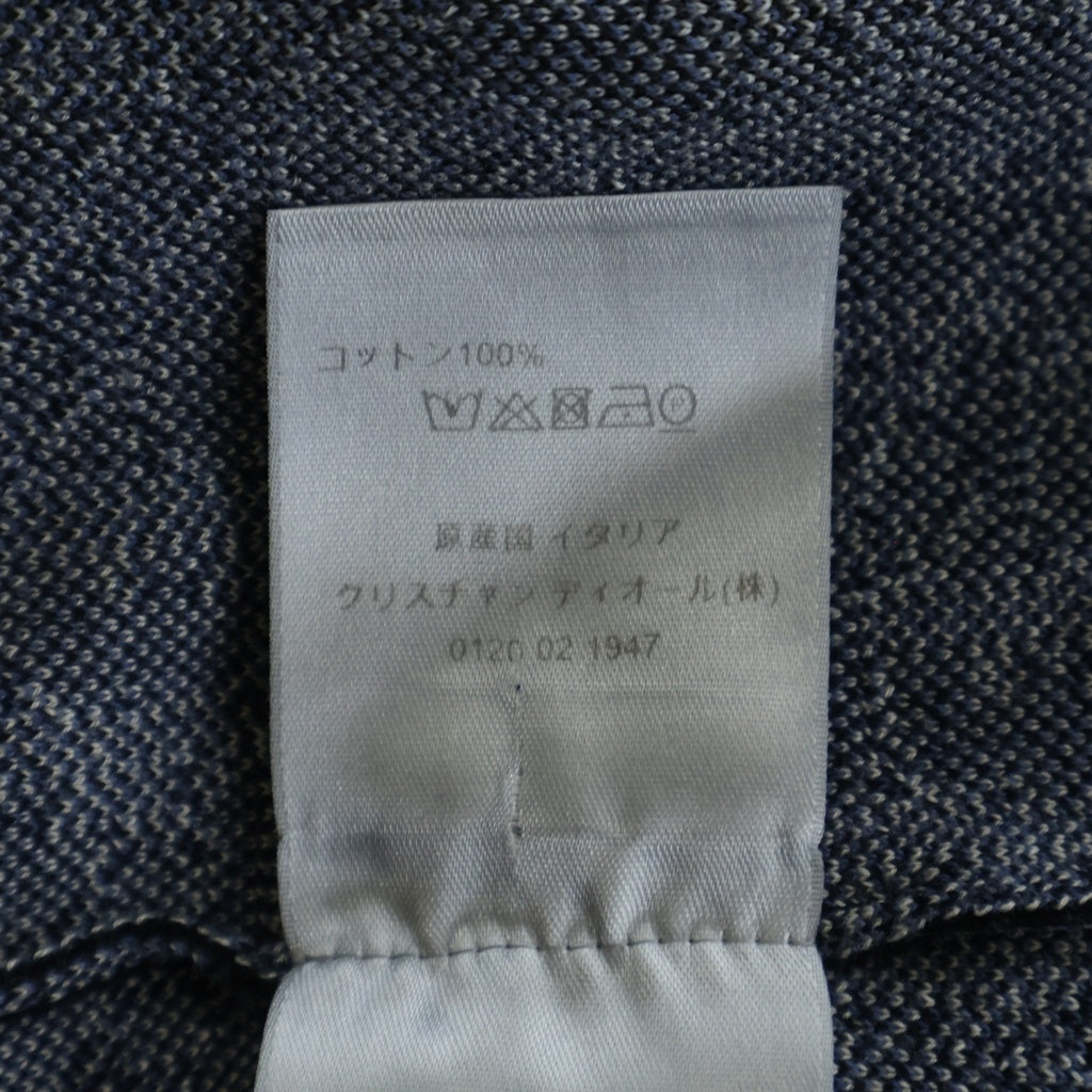 DIOR(ディオール) 20SS OBLIQUE OVERSHIRT オブリーク総柄 コットンニット 長袖シャツ ネイビー 023M550AT099