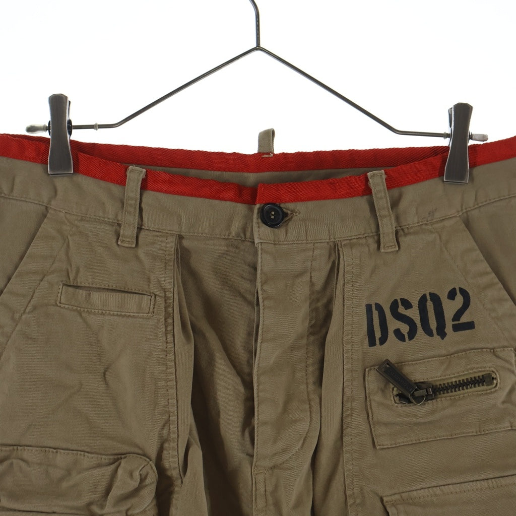 DSQUARED2(ディースクエアード) 23AW SEXY CARGO PANT ボタンフライ セクシー カーゴ パンツ ベージュ S71KB0571 S52240