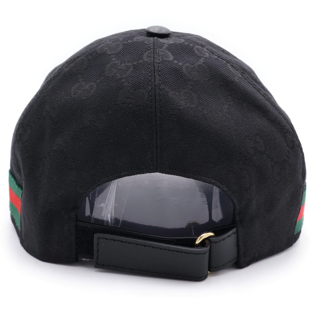GUCCI(グッチ) GGキャンバス ベースボールキャップ 帽子 ブラック 200035 599331