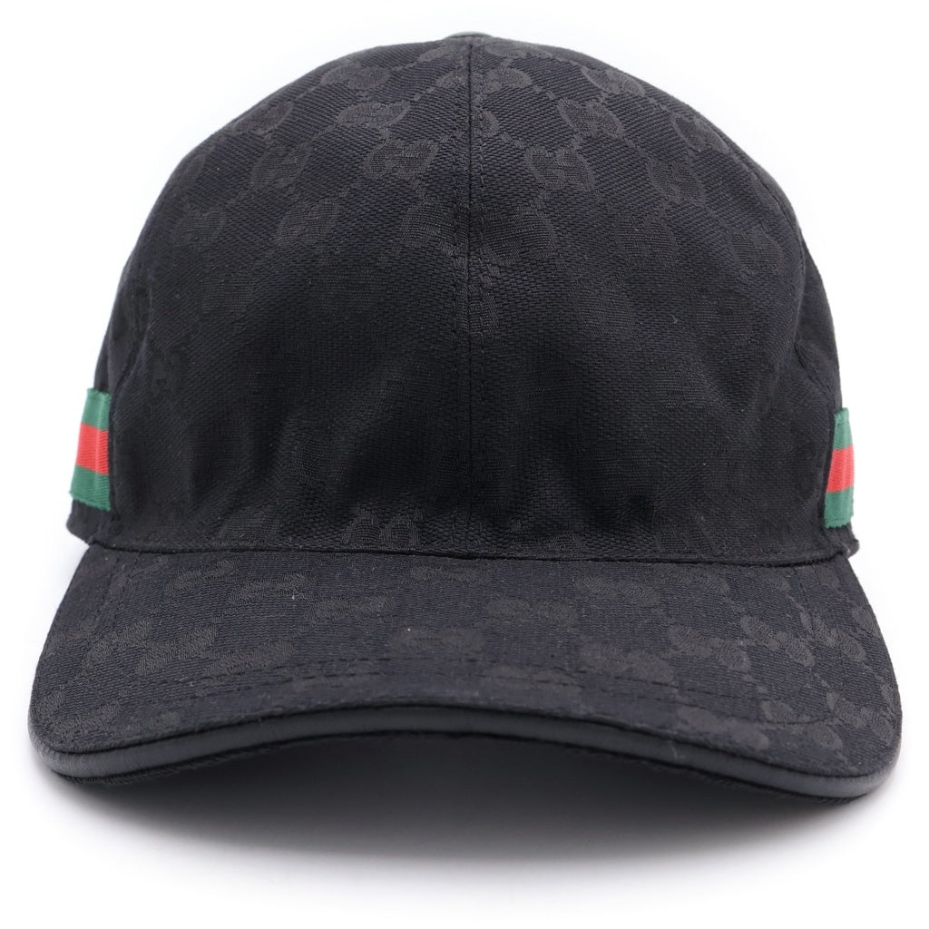 GUCCI(グッチ) GGキャンバス ベースボールキャップ 帽子 ブラック 200035 599331