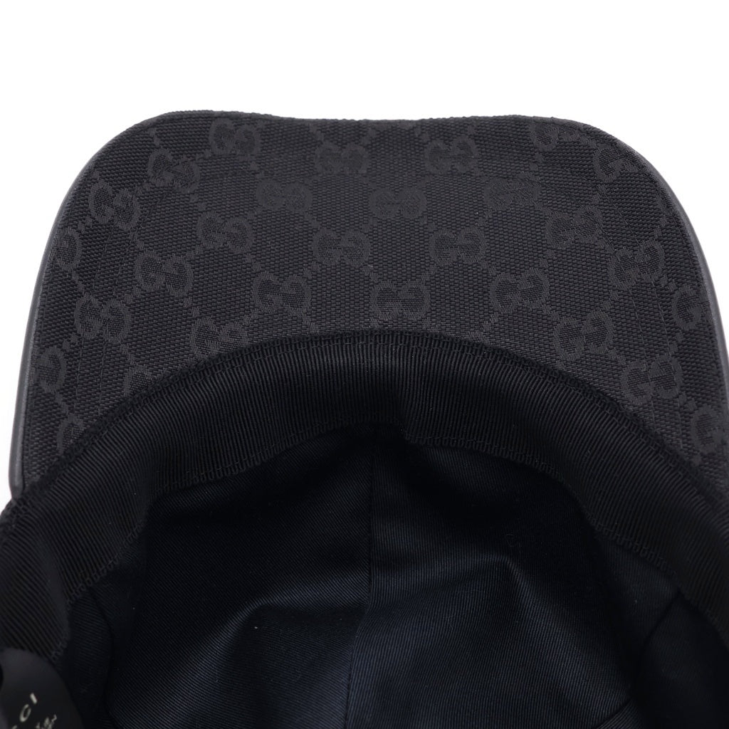 GUCCI(グッチ) GGキャンバス ベースボールキャップ 帽子 ブラック 200035 599331