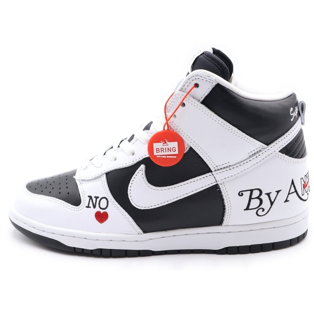 NIKE SB(ナイキエスビー) ×SUPREME DUNK HIGH BY ANY MEANS シュプリーム ダンク バイ エニー ミーンズ ハイカットスニーカー ホワイト/ブラック US8.5/26.5cm DN3741-002