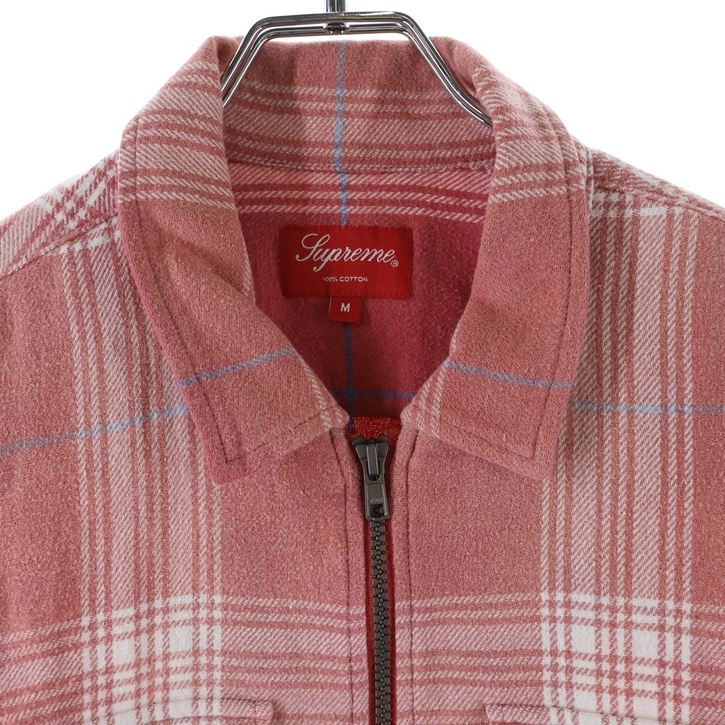 SUPREME(シュプリーム) 17SS Faded Plaid Flannel Zip Up Shirt フェーデッド プレイド ジップアップ フランネル 長袖シャツ レッド