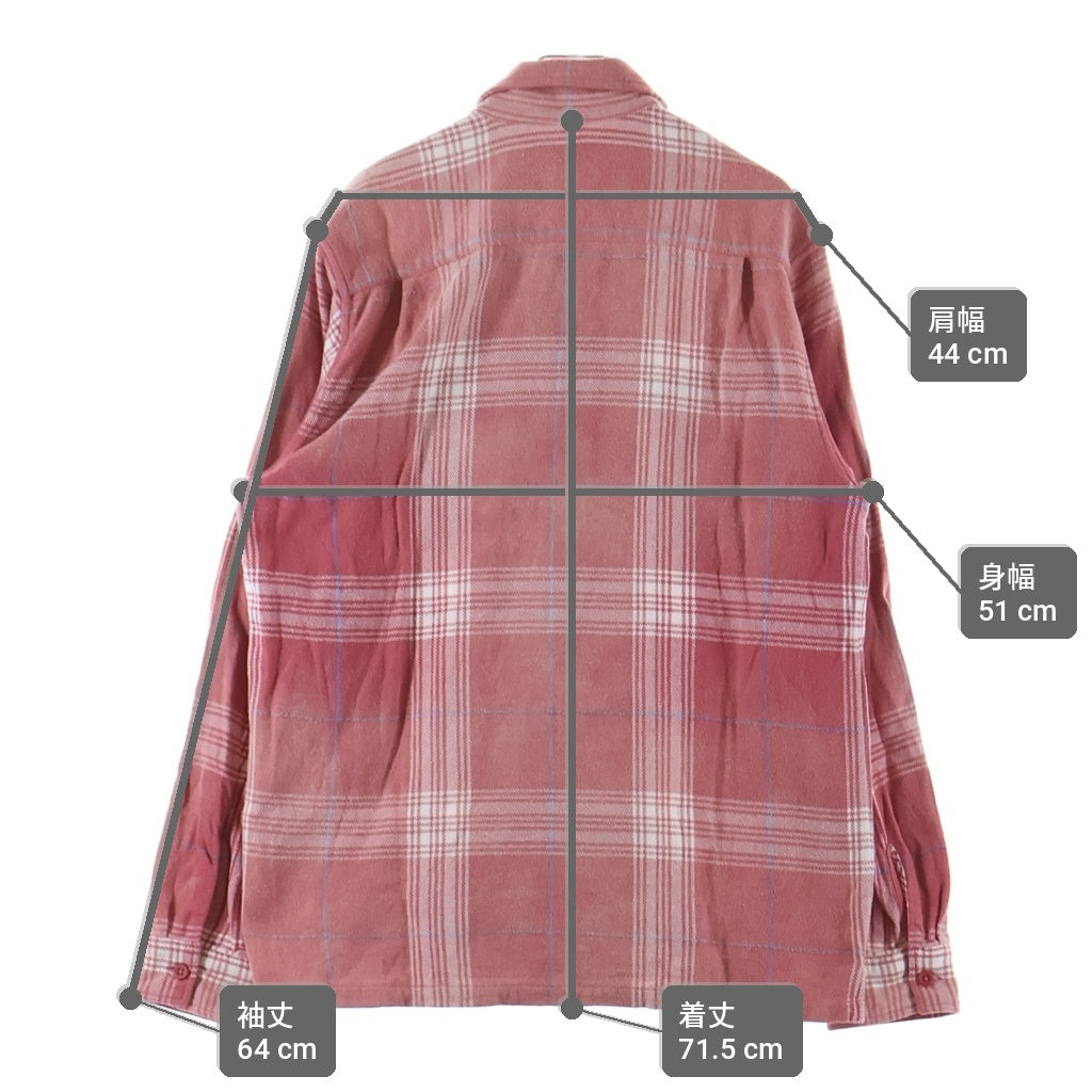 SUPREME(シュプリーム) 17SS Faded Plaid Flannel Zip Up Shirt フェーデッド プレイド ジップアップ フランネル 長袖シャツ レッド