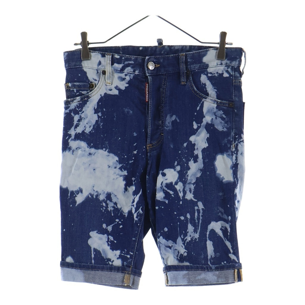 DSQUARED2(ディースクエアード) 17SS ブリーチ加工 デニム ショートパンツ インディゴ S71MU0471
