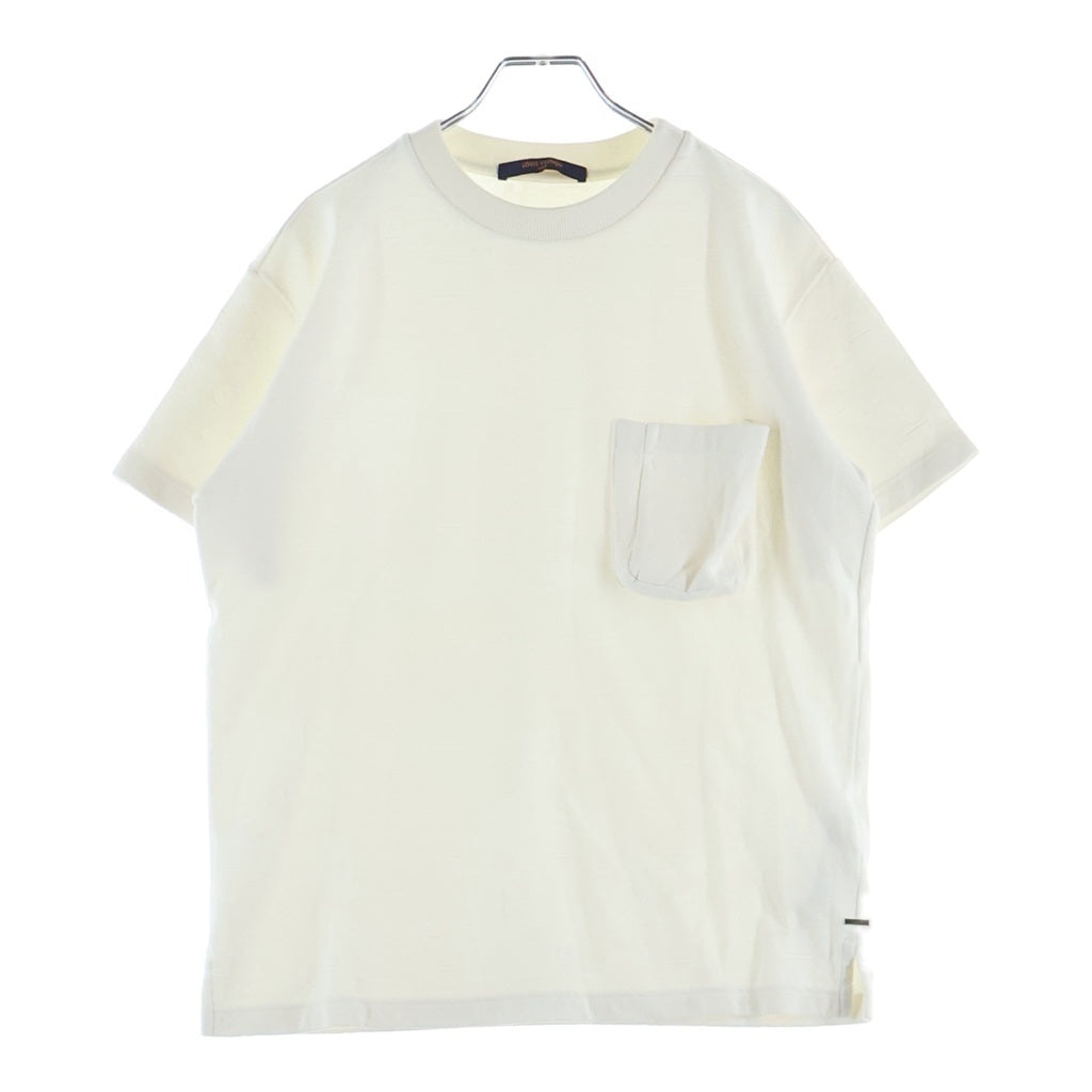 LOUIS VUITTON(ルイヴィトン) 22AW シグネチャー3Dポケット モノグラム クルーネック半袖Tシャツ カットソー ホワイト RM222Q TCL HIY49W