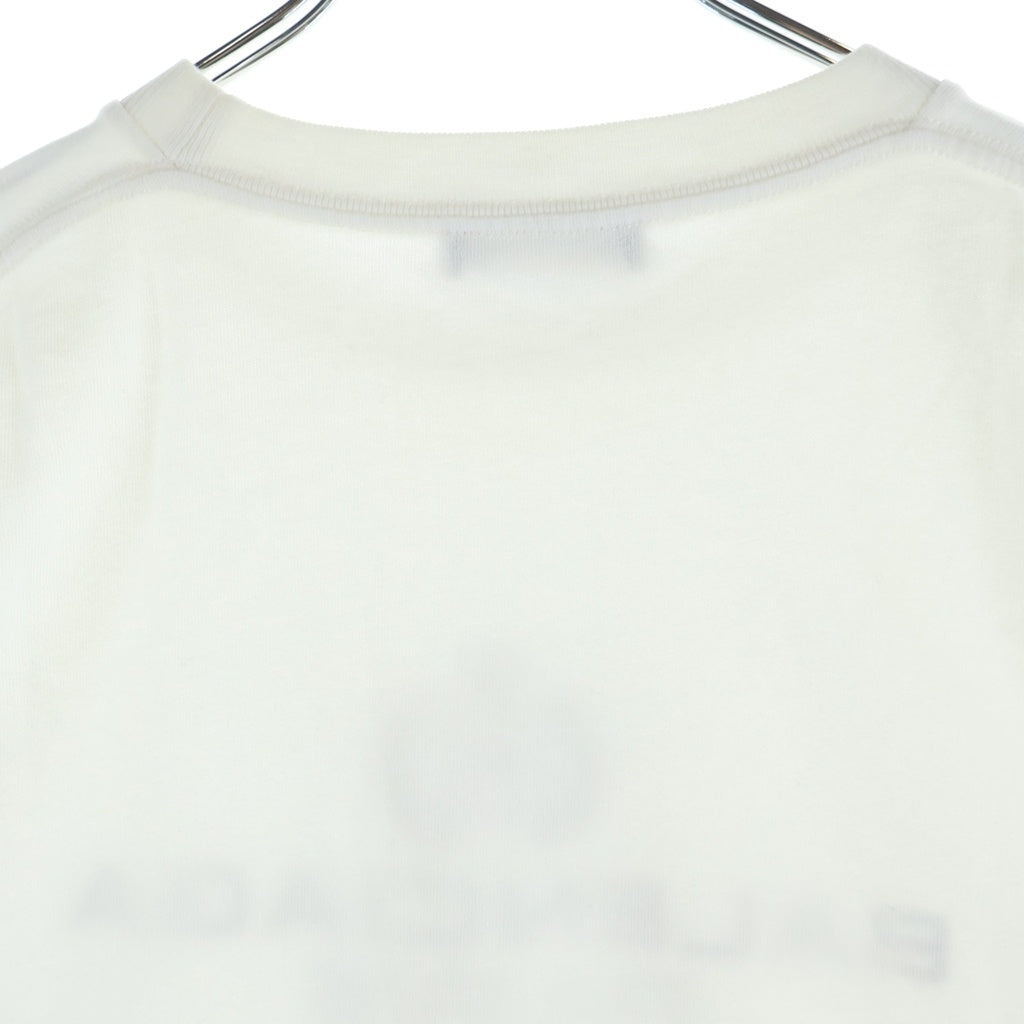 BALENCIAGA(バレンシアガ) BBロゴ フロントプリント クルーネック半袖Tシャツ カットソー ホワイト 594579 TGV60