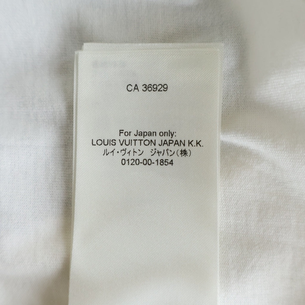 LOUIS VUITTON(ルイヴィトン) 23SS コットン ハイブリッド ナイロン切替 クルーネック半袖Tシャツ カットソー ホワイト RM232M NPG HPY10W